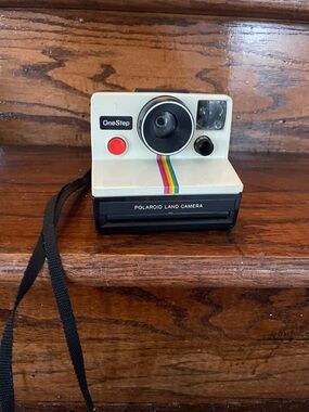 Vintage Polaroid OneStep Land Camera Rainbow Stripe Instant Film Untested